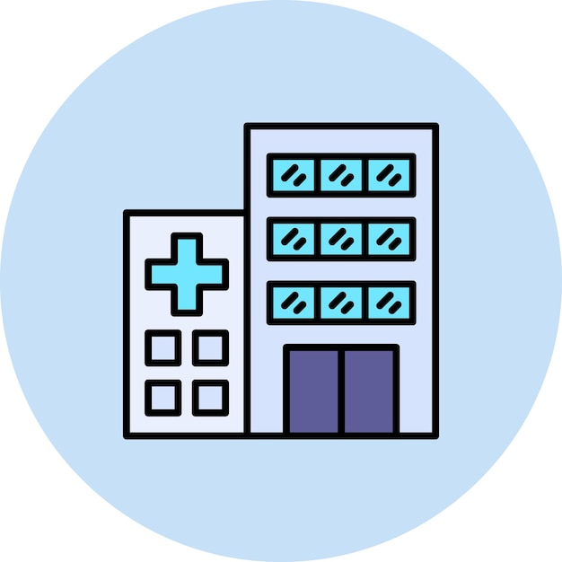 Vector imagen vectorial de íconos de hospitales puede utilizarse para la salud mental