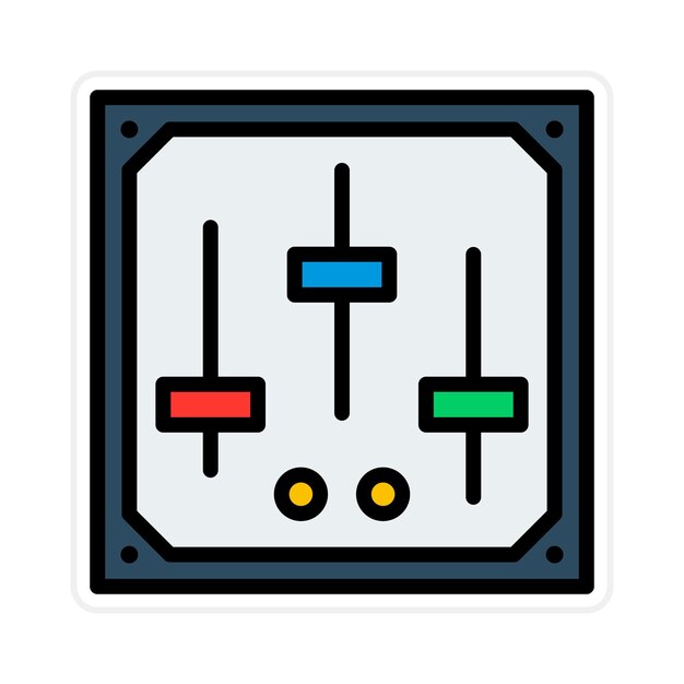 Imagen vectorial de íconos de iluminación RGB Se puede utilizar para el comercio electrónico de juegos