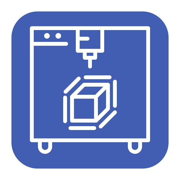 Imagen vectorial de íconos de impresión 3D Puede utilizarse para la industria