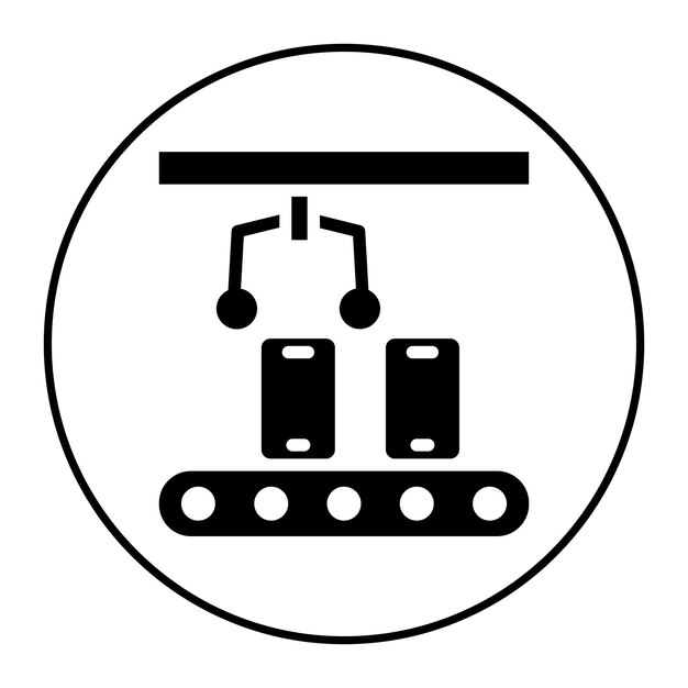 Imagen vectorial de íconos de la industria electrónica Se puede utilizar para la industria