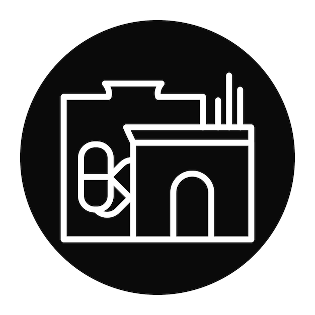 Imagen vectorial de iconos de la industria farmacéutica Se puede utilizar para la industria