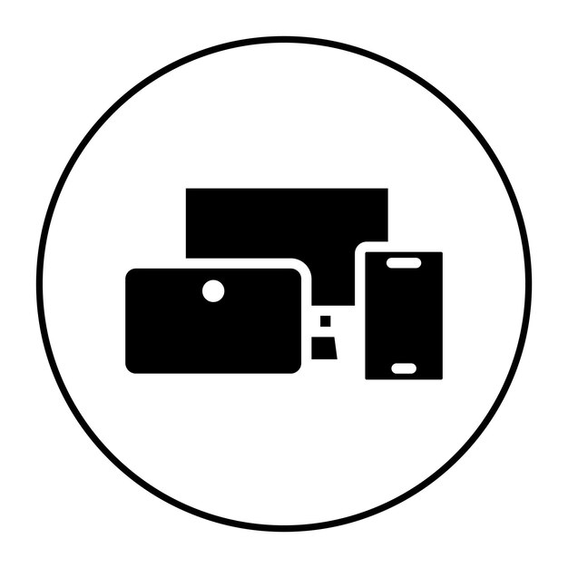 Imagen vectorial de íconos de la industria informática Se puede utilizar para la industria