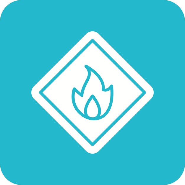 Imagen vectorial de íconos inflamables Puede utilizarse para la industria de la gasolina