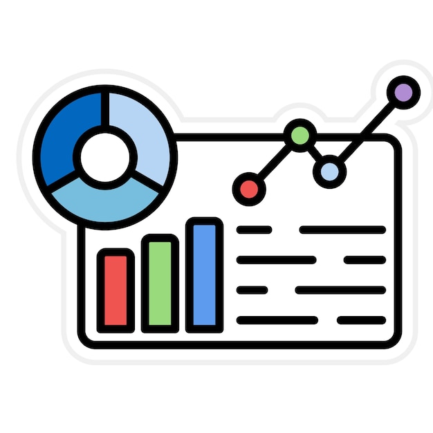 Imagen vectorial de íconos de informes de datos Se puede utilizar para Big Data