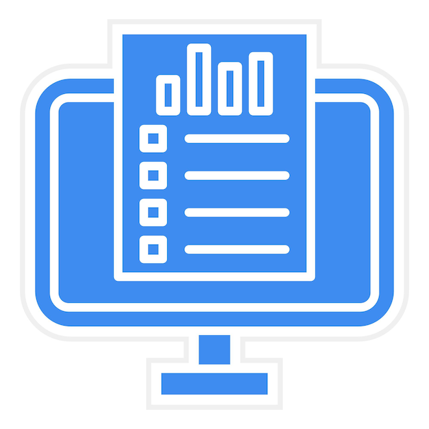 Vector imagen vectorial de íconos de informes en línea se puede utilizar para negocios