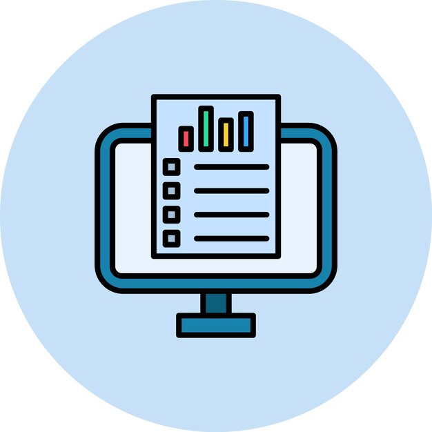 Imagen vectorial de íconos de informes en línea Se puede utilizar para negocios