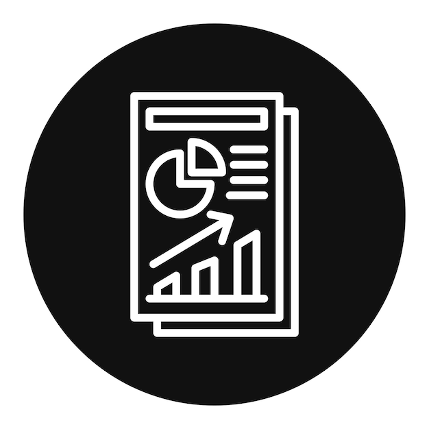 Imagen vectorial de íconos de informes Puede utilizarse para la incorporación empresarial