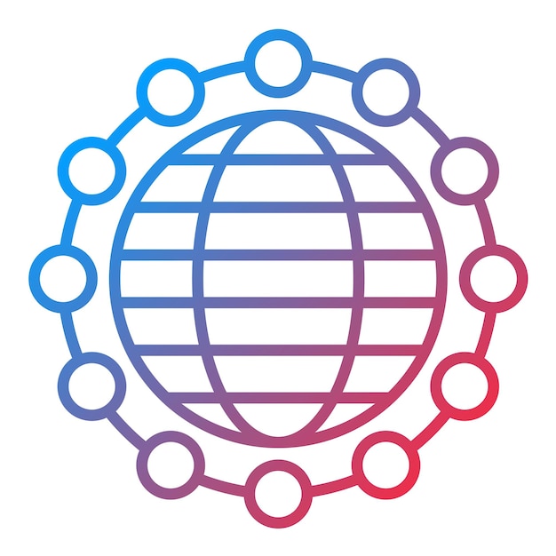 Imagen vectorial de íconos de infraestructura global Puede utilizarse para el análisis de datos