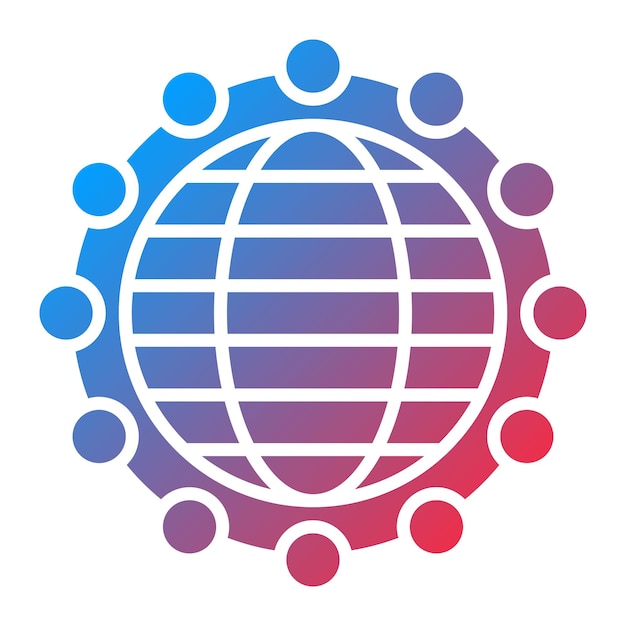 Imagen vectorial de íconos de infraestructura global Puede utilizarse para el análisis de datos