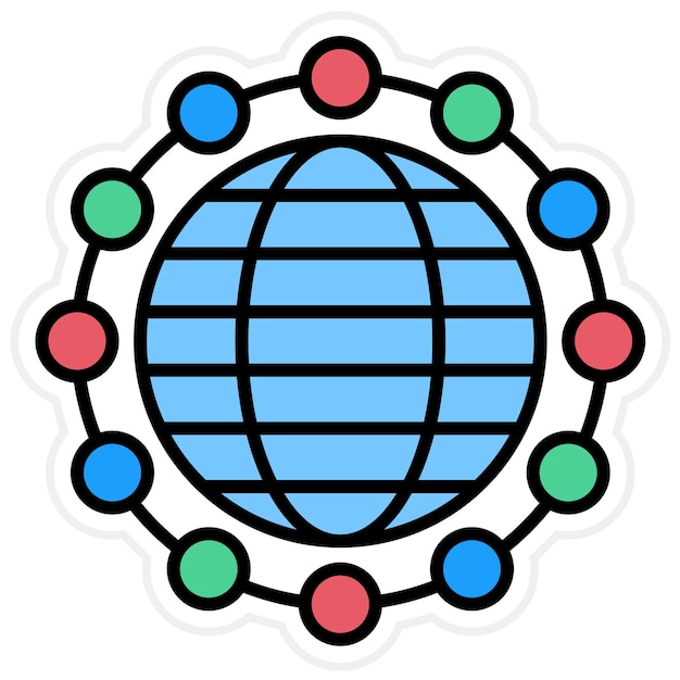 Imagen vectorial de íconos de infraestructura global Puede utilizarse para el análisis de datos