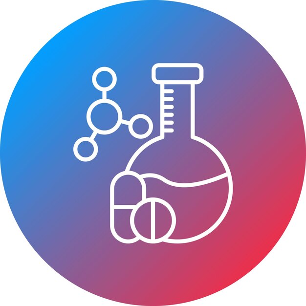 Imagen vectorial de iconos de ingeniería farmacéutica Se puede utilizar para la bioingeniería