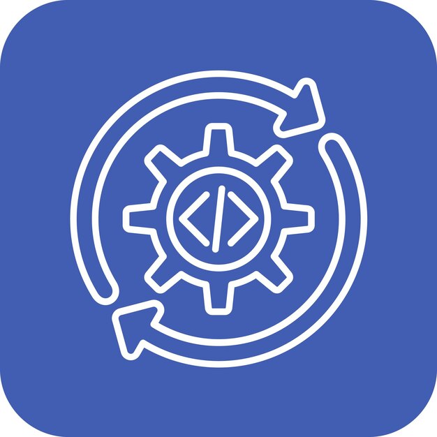 Imagen vectorial de íconos de integración continua Puede utilizarse para Agile