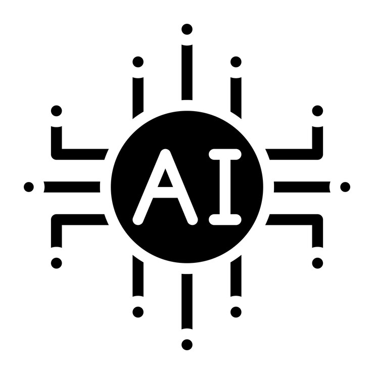 Vector imagen vectorial de íconos de inteligencia artificial se puede usar para cyberpunk