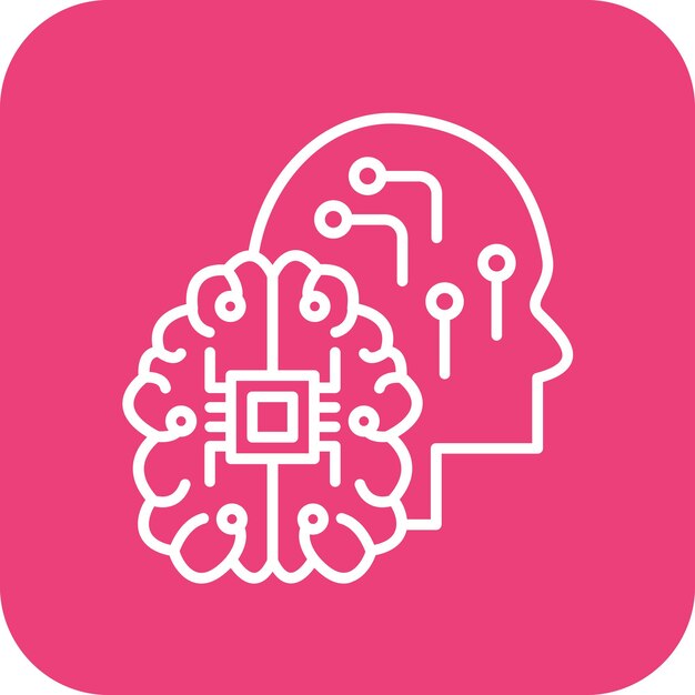 Imagen vectorial de íconos de inteligencia artificial Se puede utilizar para Big Data