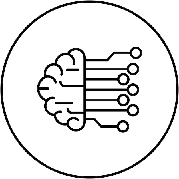 Imagen vectorial de íconos de inteligencia artificial Se puede utilizar para Big Data