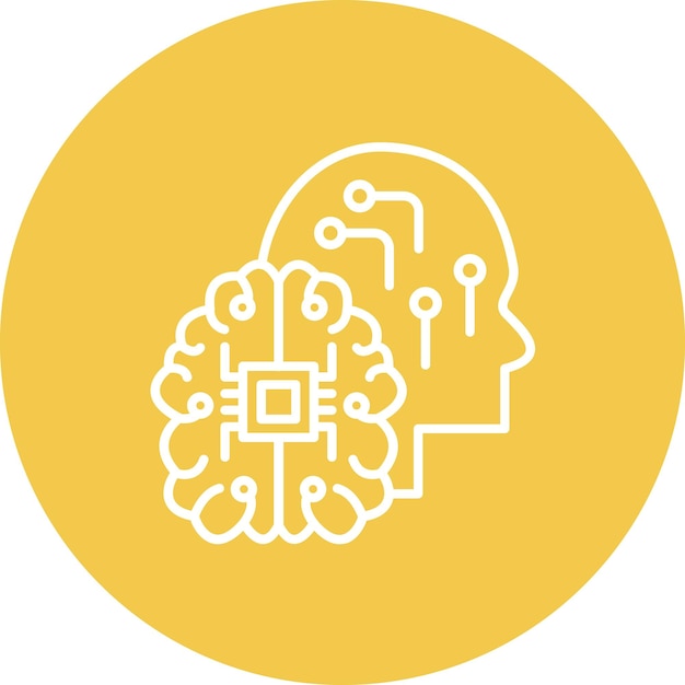 Imagen vectorial de íconos de inteligencia artificial Se puede utilizar para Big Data