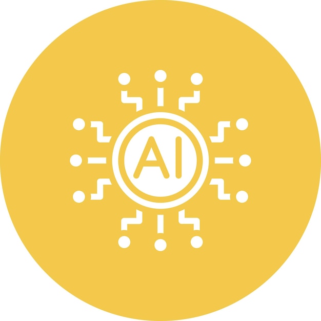 Imagen vectorial de íconos de inteligencia artificial Puede utilizarse para servicios profesionales