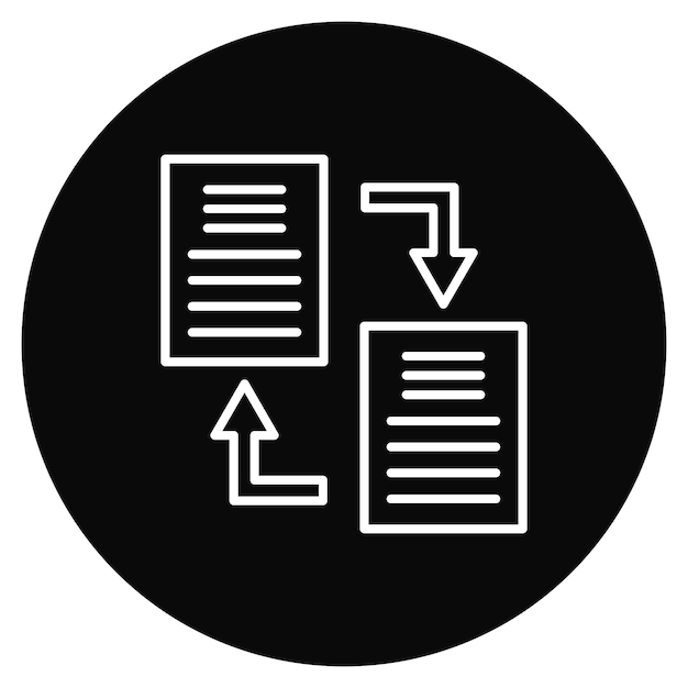 Imagen vectorial de íconos de intercambio de documentos Puede utilizarse para negocios