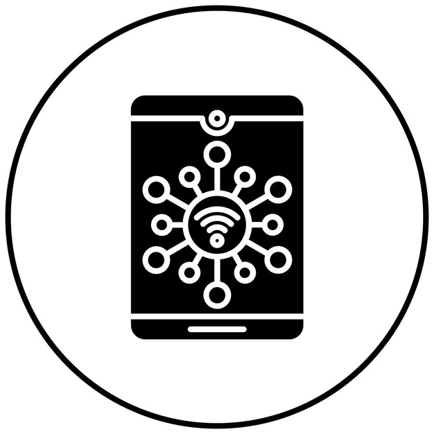 La imagen vectorial de iconos de Internet de las Cosas se puede usar para el futuro