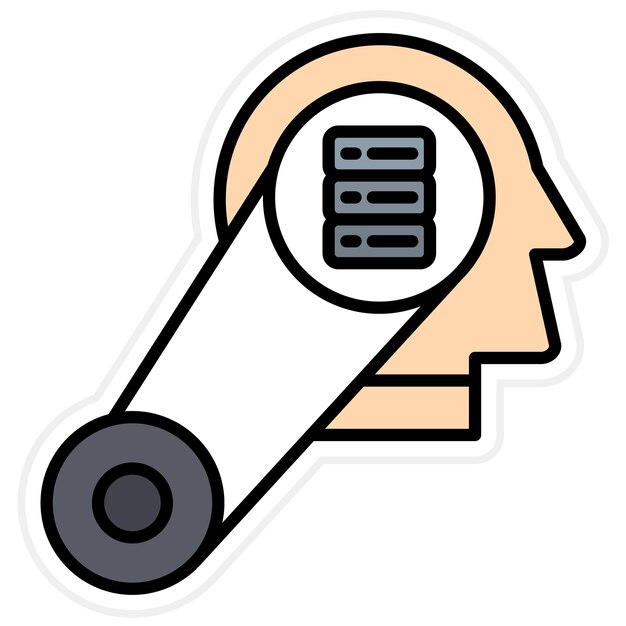 Imagen vectorial de íconos de interpretación de datos Puede utilizarse para el análisis de datos