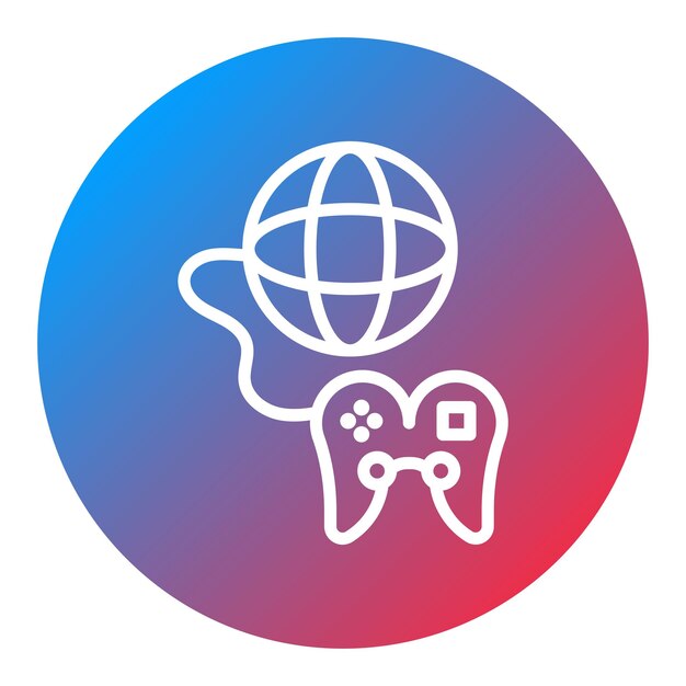 Imagen vectorial de íconos de juegos en línea Se puede usar para el comercio electrónico de juegos