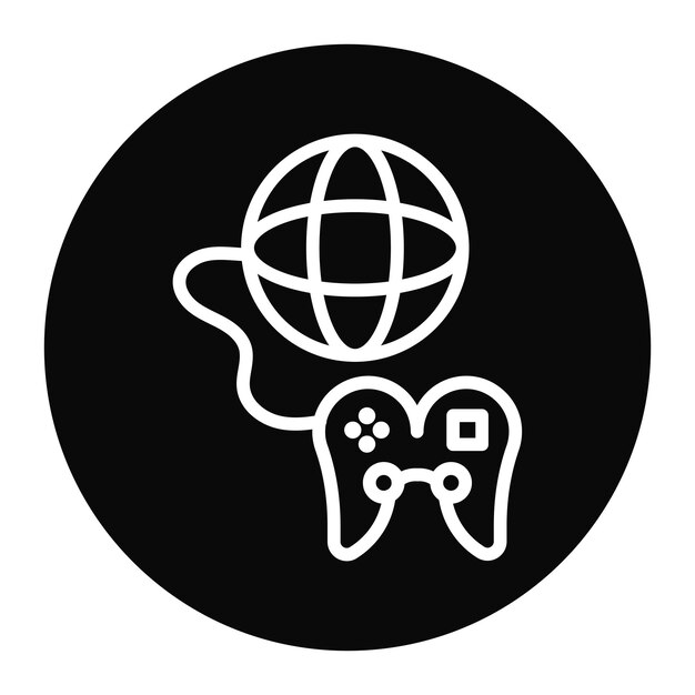 Imagen vectorial de íconos de juegos en línea Se puede usar para el comercio electrónico de juegos