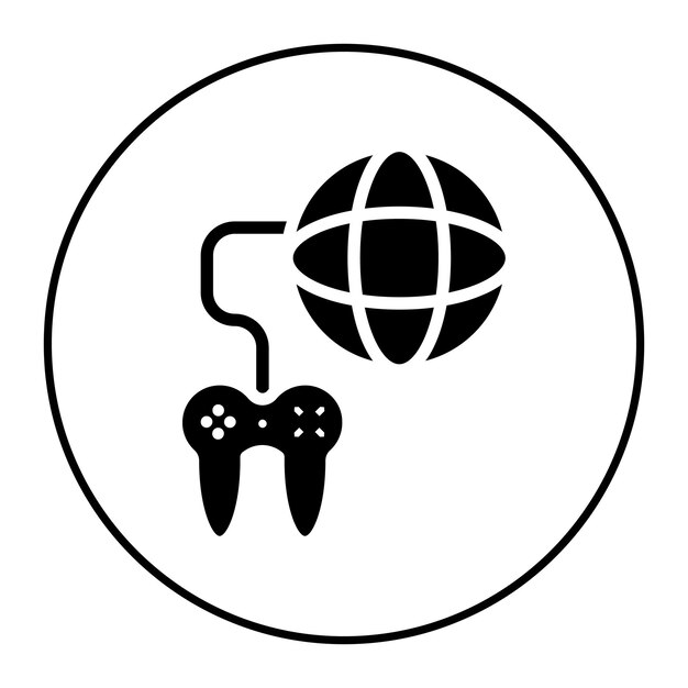 Imagen vectorial de iconos de juegos en línea Se puede usar para New Media