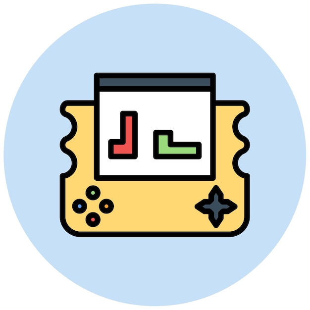 Imagen vectorial de íconos de juegos portátiles Se puede utilizar para el diseño de juegos