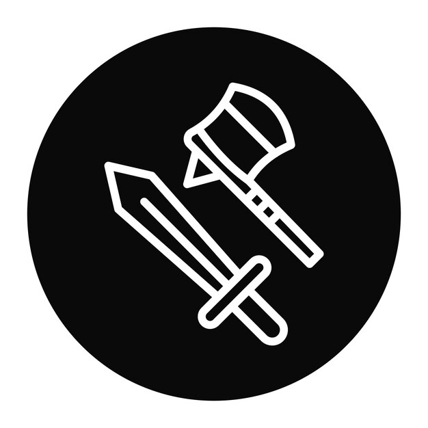 Imagen vectorial de iconos de juegos de RPG Se puede usar para el diseño de juegos