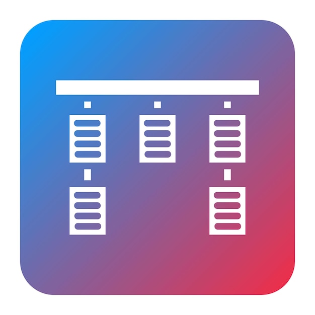 Imagen vectorial de iconos de Kanban Board Se puede utilizar para la gestión de operaciones