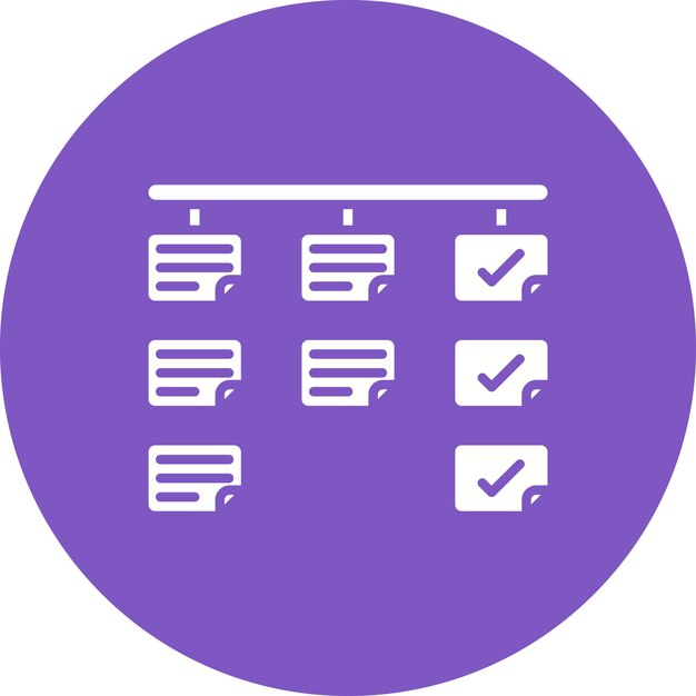Imagen vectorial de íconos Kanban Se puede utilizar para Agile