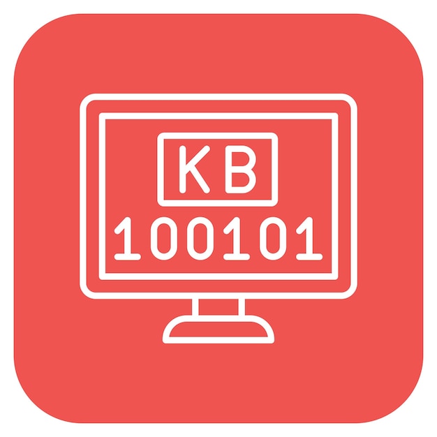 Imagen vectorial de iconos de kilobyte Puede usarse para Ciencias de la Computación