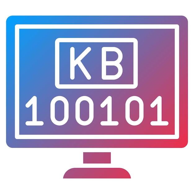 Imagen vectorial de iconos de kilobyte Puede usarse para Ciencias de la Computación
