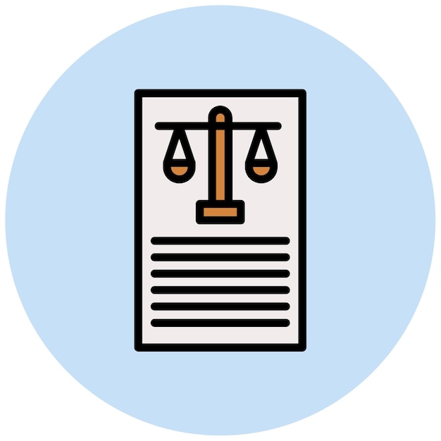 Imagen vectorial de íconos legales Se puede utilizar para la investigación de delitos