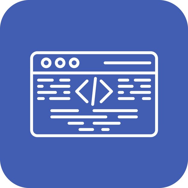 Imagen vectorial de íconos de lenguaje de programación Puede utilizarse para Big Data
