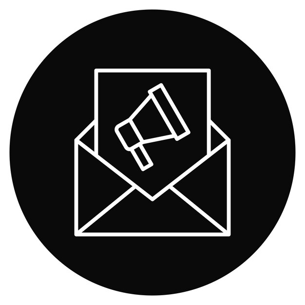 Imagen vectorial de íconos de marketing de correo electrónico Se puede utilizar para el marketing digital
