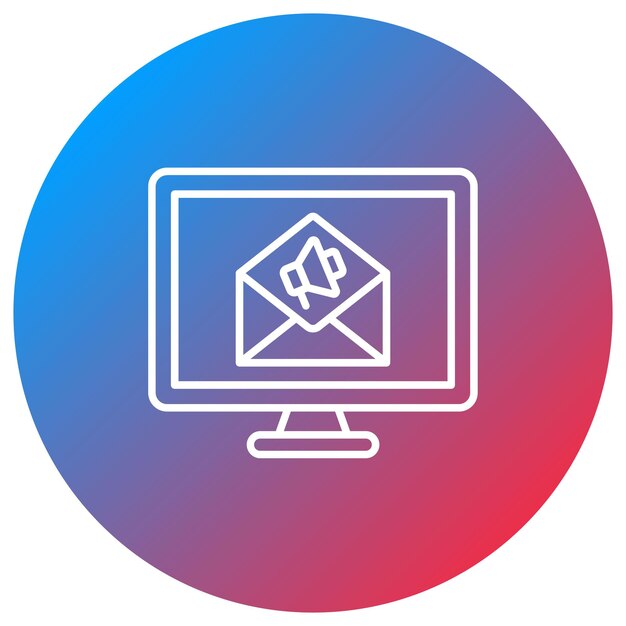 Imagen vectorial de íconos de marketing de correo electrónico Se puede utilizar para la tecnología de marketing