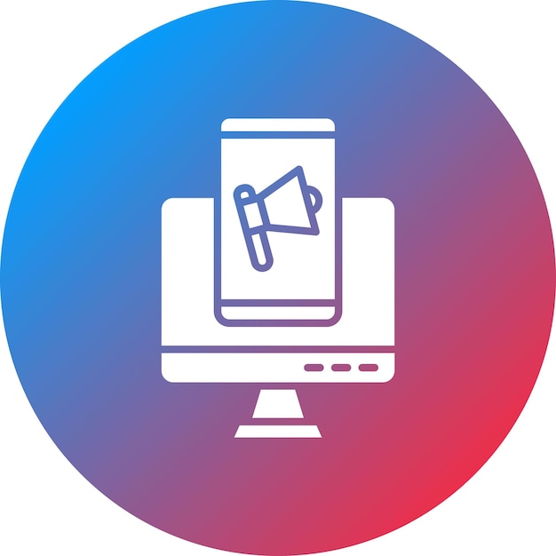 Imagen vectorial de íconos de marketing digital Se puede utilizar para el marketing en línea
