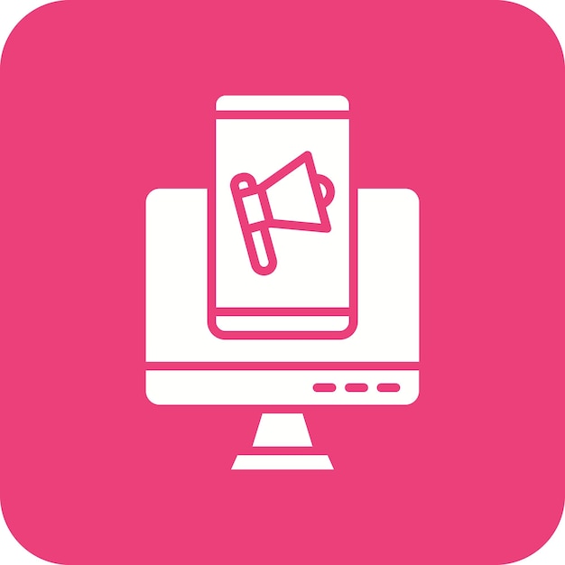 Imagen vectorial de íconos de marketing digital Se puede utilizar para el marketing en línea