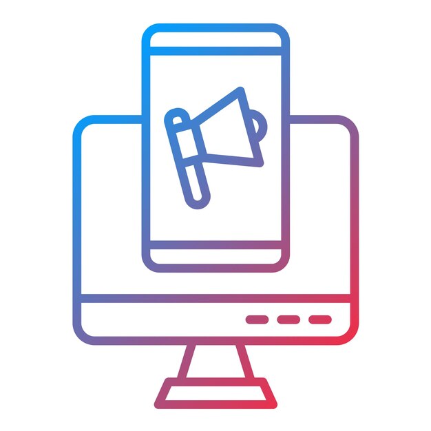 Imagen vectorial de íconos de marketing digital Se puede utilizar para el marketing en línea