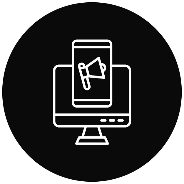Imagen vectorial de íconos de marketing digital Se puede utilizar para el marketing en línea
