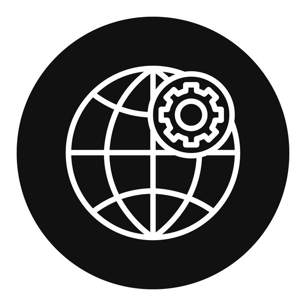 Imagen vectorial de íconos de marketing global Se puede utilizar para la gestión de productos