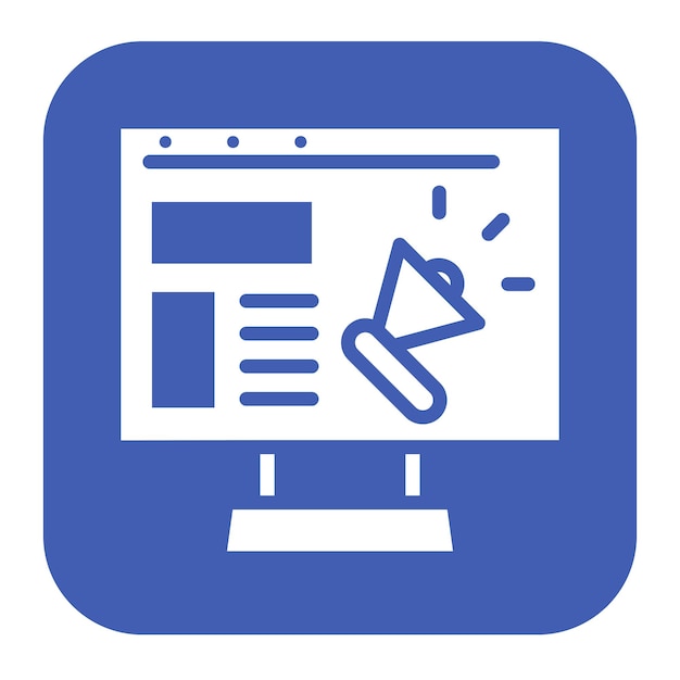 Imagen vectorial de íconos de marketing en Internet Se puede utilizar para los nuevos medios