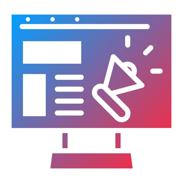 Imagen vectorial de íconos de marketing en Internet Se puede utilizar para los nuevos medios