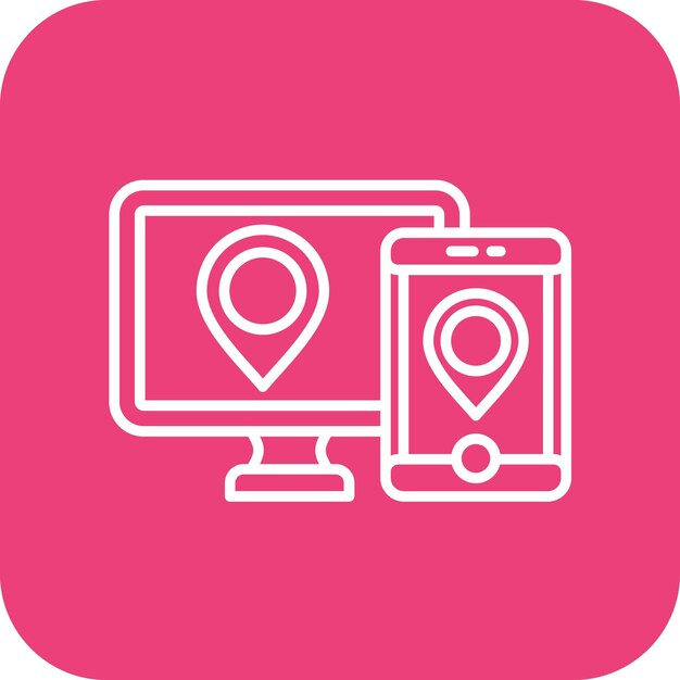 Imagen vectorial de íconos de marketing de pantalla múltiple Se puede utilizar para el marketing digital