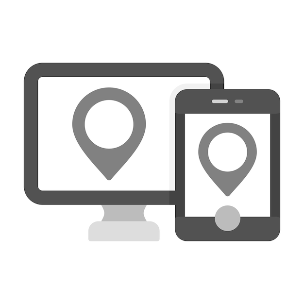 Imagen vectorial de íconos de marketing de pantalla múltiple Se puede utilizar para el marketing digital
