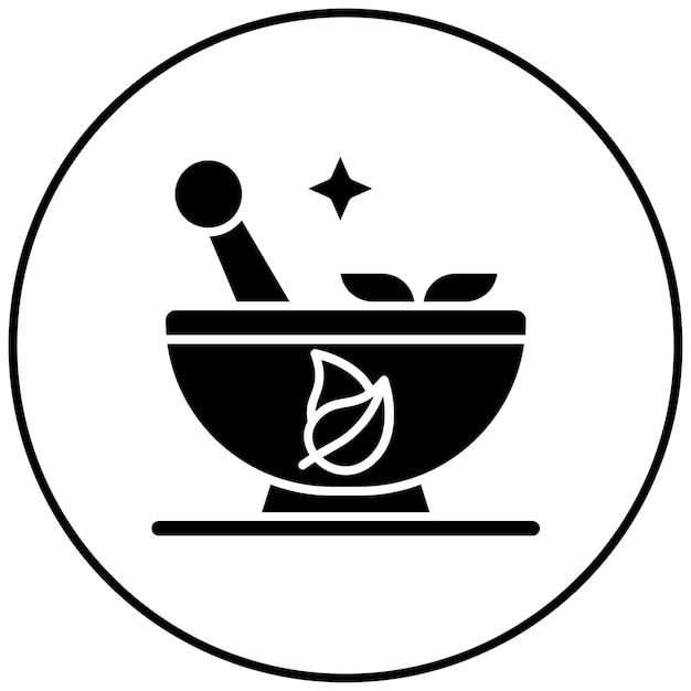 Imagen vectorial de iconos de medicina ayurvédica Se puede utilizar para la medicina alternativa