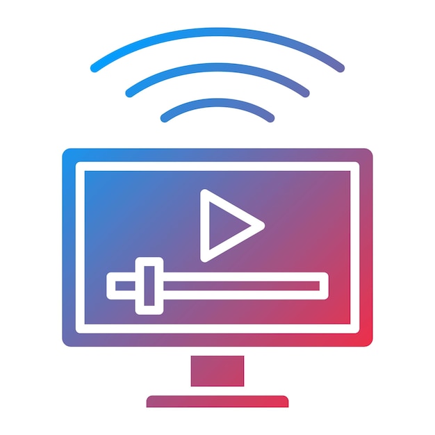 Imagen vectorial de íconos de medios inteligentes Se puede utilizar para Internet de las Cosas