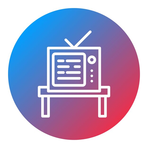 La imagen vectorial de iconos de medios tradicionales se puede utilizar para los nuevos medios