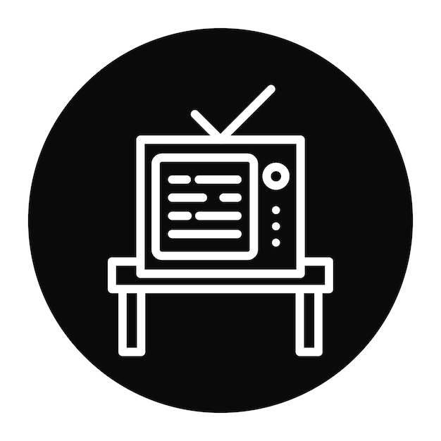 La imagen vectorial de iconos de medios tradicionales se puede utilizar para los nuevos medios